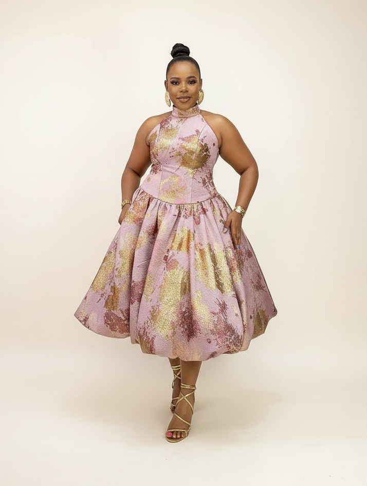 open lace back dress African Dress Plus Size Embellished Fringe
